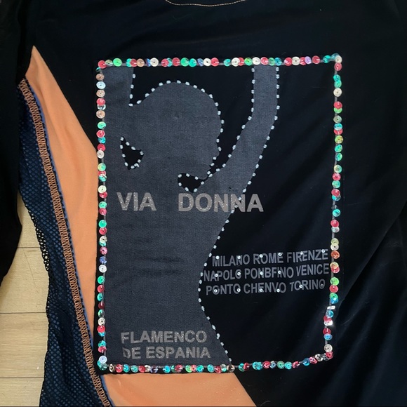 Vintage long sleeve mesh top - Picture 2 of 3